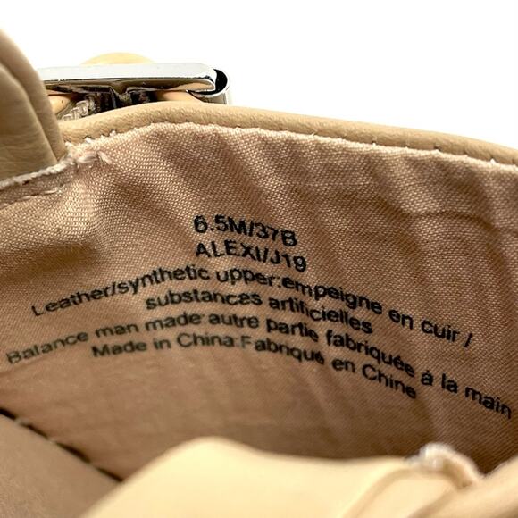 Karl Lagerfeld Alexi Sandal Sz 6.5 Tan Leather Espadrille Platform Slingback New - Picture 7 of 10